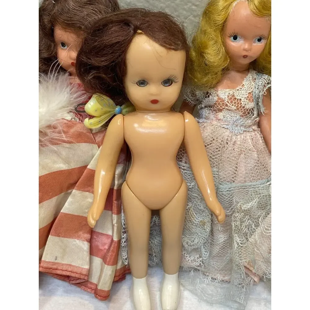 8 Vintage Lot 1940’s 50s Nancy Ann Storybook Dolls Bisque Hard Plastic